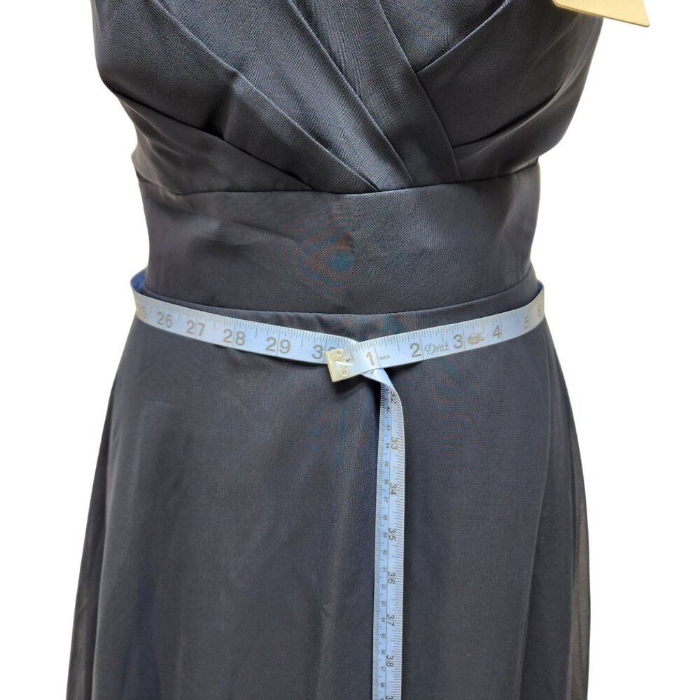 Elegant Navy Blue V-Neck Wedding party dress Size 6 - Picture 8 of 11